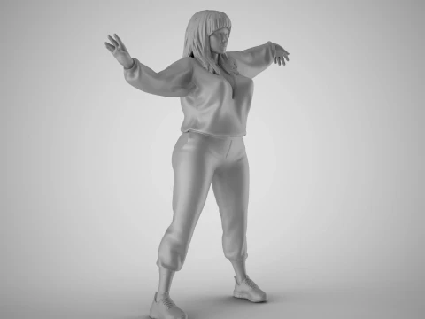 Wavemaker Girl 3D Print Model