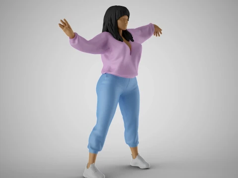 Wavemaker Girl 3D Print Model