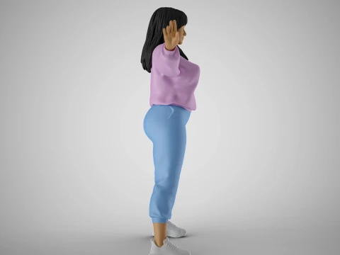 Wavemaker Girl 3D Print Model