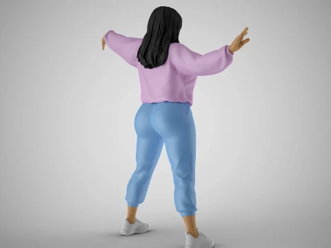 Wavemaker Girl 3D Print Model