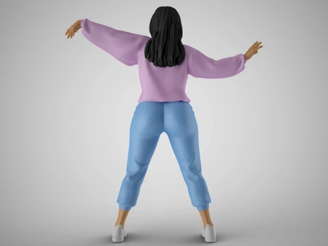 Wavemaker Girl 3D Print Model