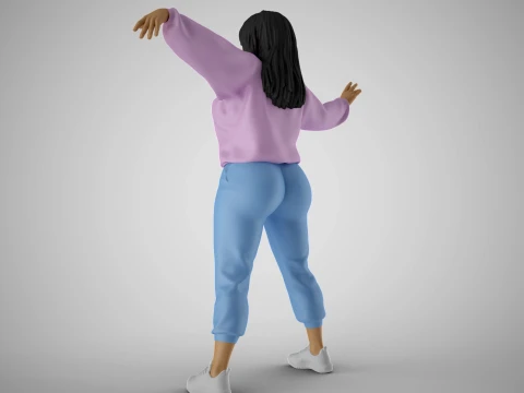 Wavemaker Girl 3D Print Model