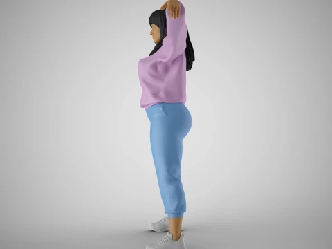 Wavemaker Girl 3D Print Model