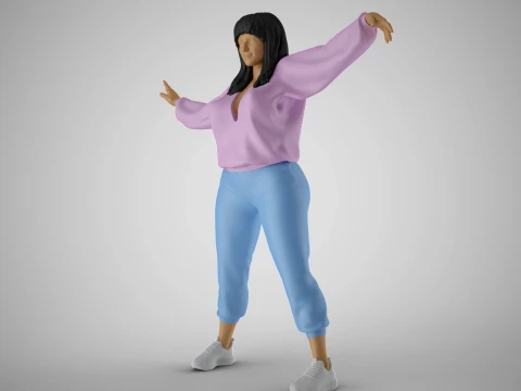 Wavemaker Girl 3D Print Model