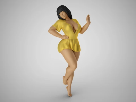 Coquet Girl 3D Print Model