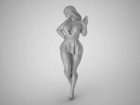 Coquet Girl 3D Print Model