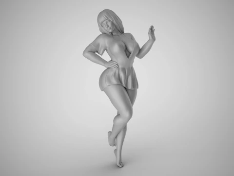 Coquet Girl 3D Print Model