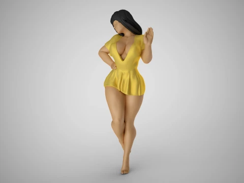 Coquet Girl 3D Print Model