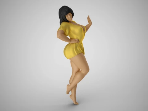 Coquet Girl 3D Print Model