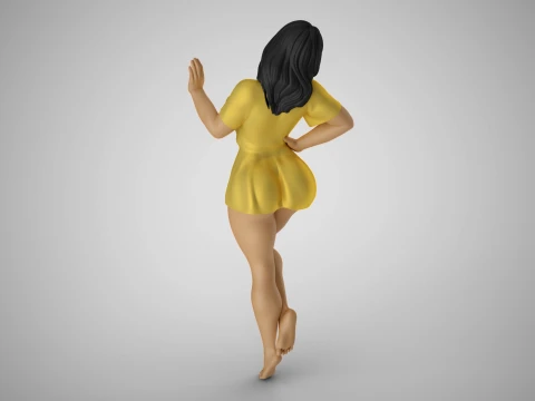 Coquet Girl 3D Print Model