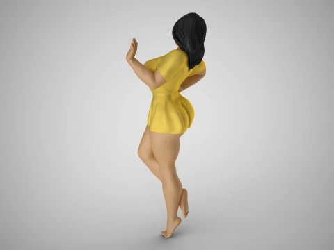Coquet Girl 3D Print Model
