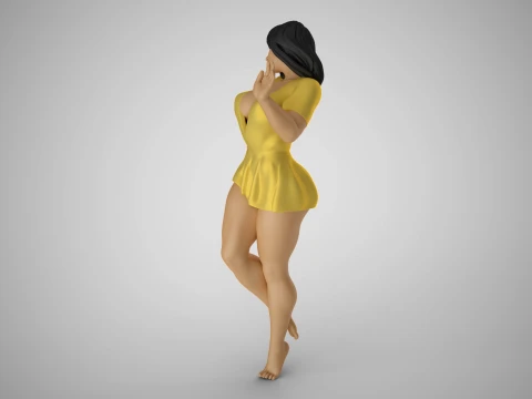 Coquet Girl 3D Print Model