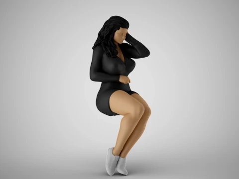 思想中的女人 3D 打印模型