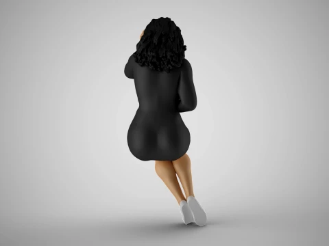 Woman Among Thoughts 3D Print Model