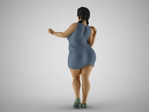 Girl Gently Hold 3D Print Model