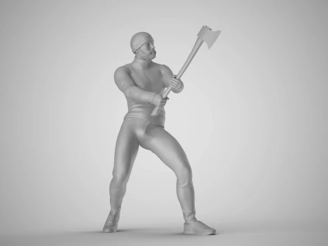 Woodcutter Man 3D Print Model