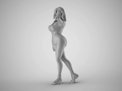 A highly detailed and hyper-realistic 3D human model meticulously crafted for professional 3D printi 3D Print Model