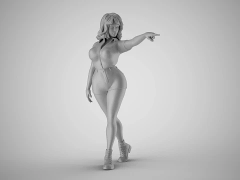 A highly detailed and hyper-realistic 3D human model meticulously crafted for professional 3D printi 3D Print Model