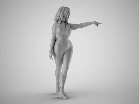 A highly detailed and hyper-realistic 3D human model meticulously crafted for professional 3D printi 3D Print Model