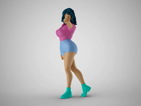 A highly detailed and hyper-realistic 3D human model meticulously crafted for professional 3D printi 3D Print Model