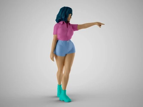 A highly detailed and hyper-realistic 3D human model meticulously crafted for professional 3D printi 3D Print Model
