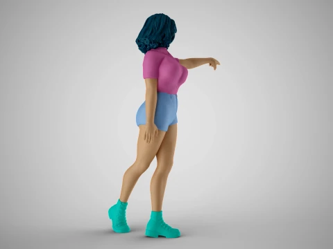 A highly detailed and hyper-realistic 3D human model meticulously crafted for professional 3D printi 3D Print Model