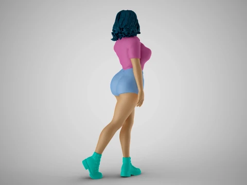 A highly detailed and hyper-realistic 3D human model meticulously crafted for professional 3D printi 3D Print Model