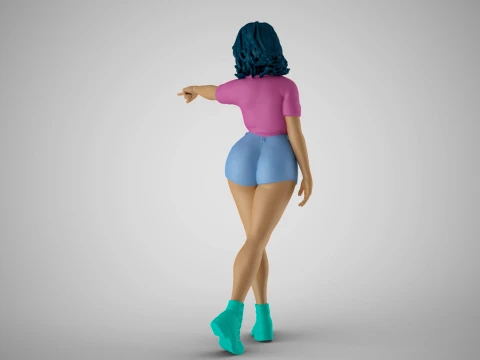A highly detailed and hyper-realistic 3D human model meticulously crafted for professional 3D printi 3D Print Model