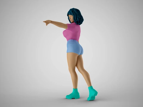 A highly detailed and hyper-realistic 3D human model meticulously crafted for professional 3D printi 3D Print Model