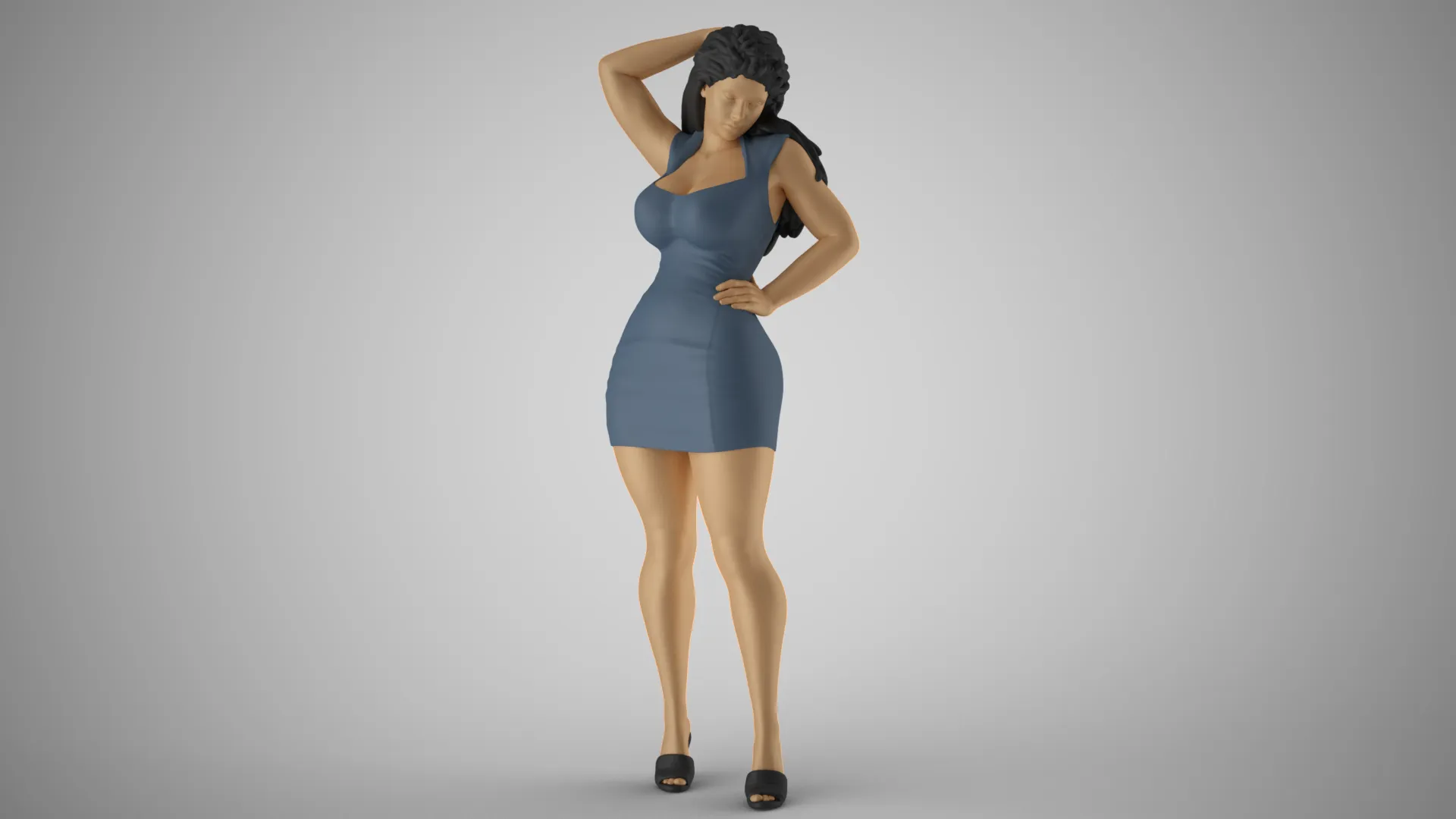 Woozy Girl 3D Print Model .c4d .max .obj .3ds .fbx .stl .blend 