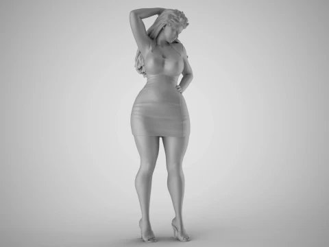 Woozy Girl 3D Print Model
