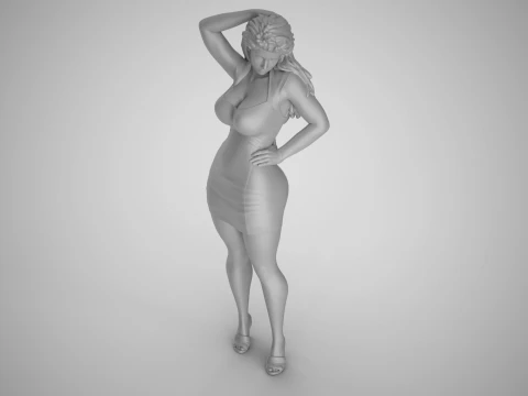 Woozy Girl 3D Print Model
