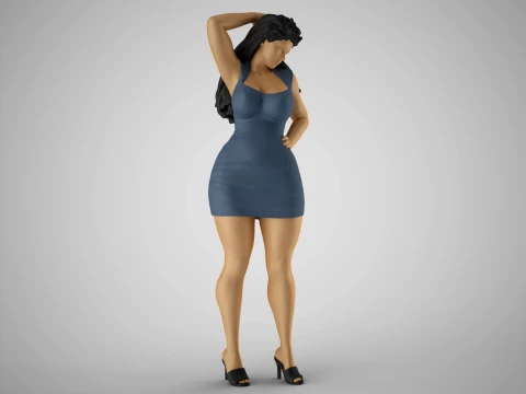 Woozy Girl 3D Print Model