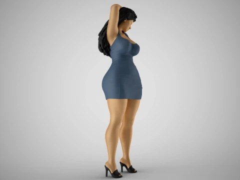 Woozy Girl 3D Print Model