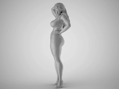 Woozy Girl 3D Print Model