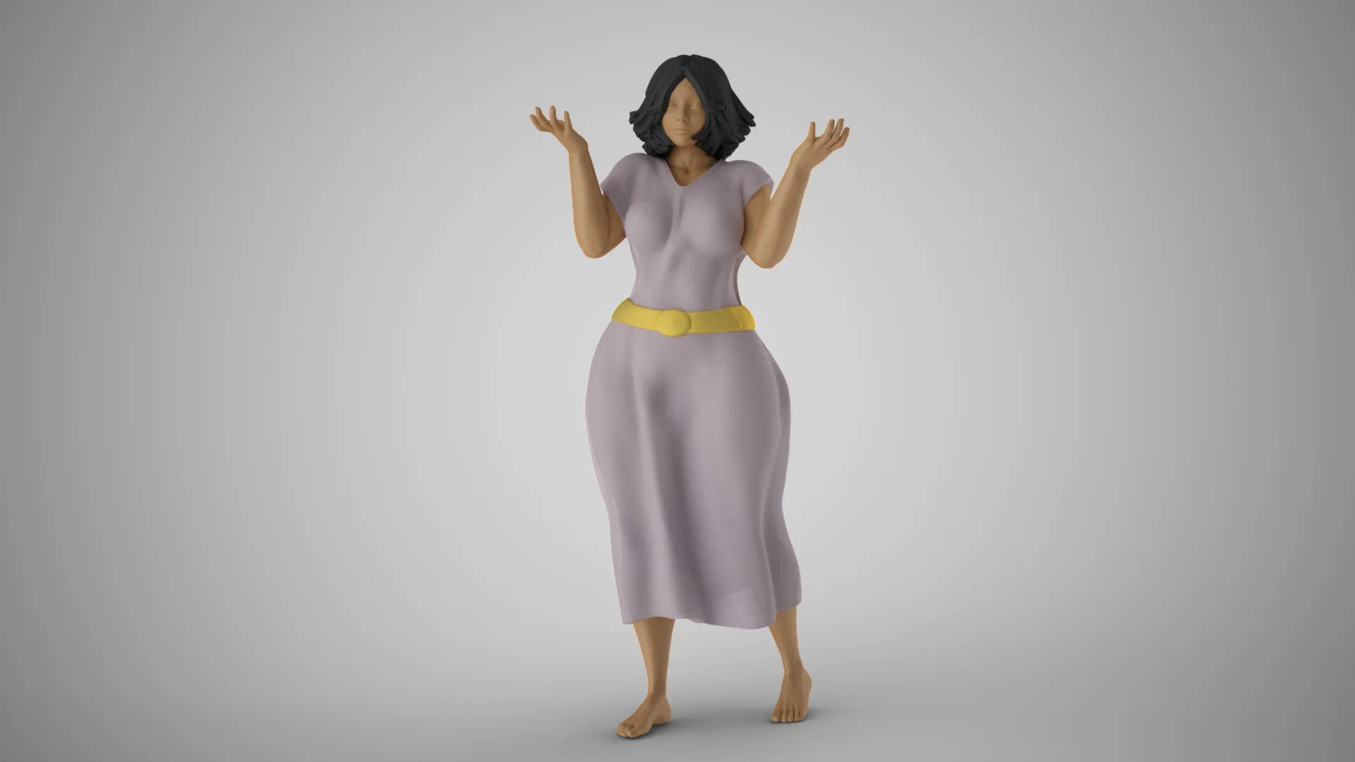 Woman Defending her Thesis 3D Print Model .c4d .max .obj .3ds .fbx .stl .blend 