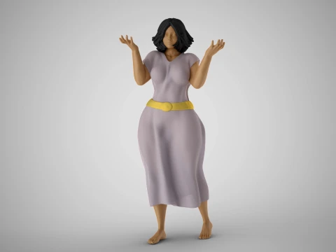 论文答辩的女人 3D 打印模型