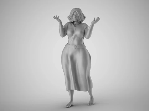 Woman Defending her Thesis 3D Print Model