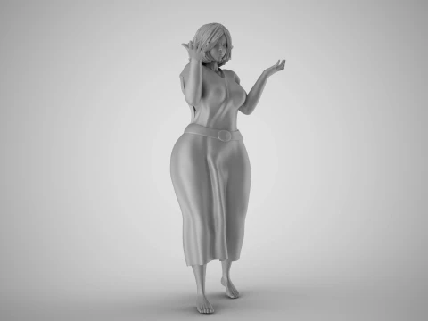 Woman Defending her Thesis 3D Print Model
