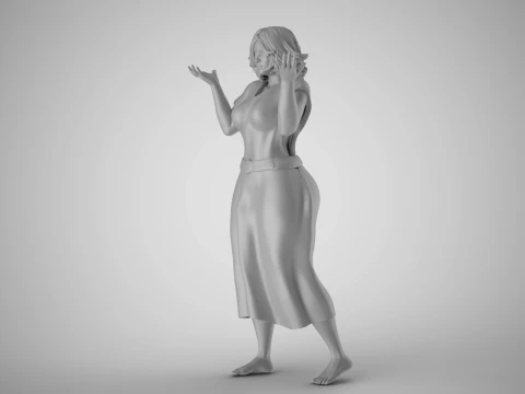 Woman Defending her Thesis 3D Print Model