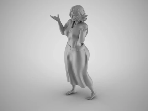Woman Defending her Thesis 3D Print Model