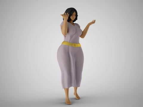 Woman Defending her Thesis 3D Print Model