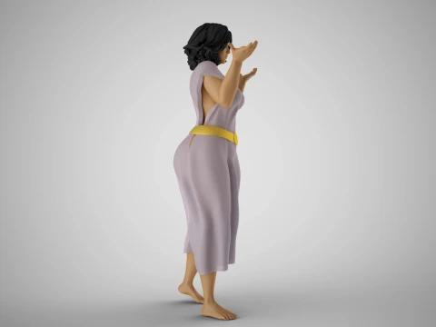 Woman Defending her Thesis 3D Print Model