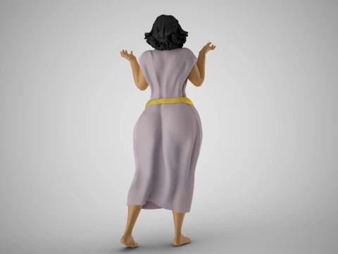 Woman Defending her Thesis 3D Print Model