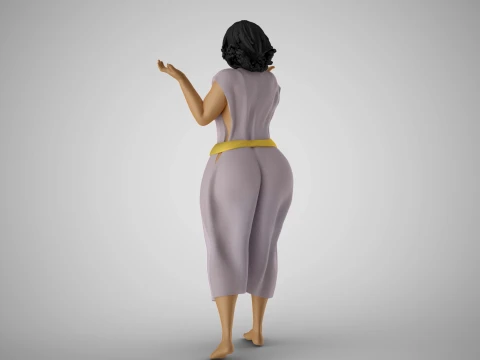 Woman Defending her Thesis 3D Print Model