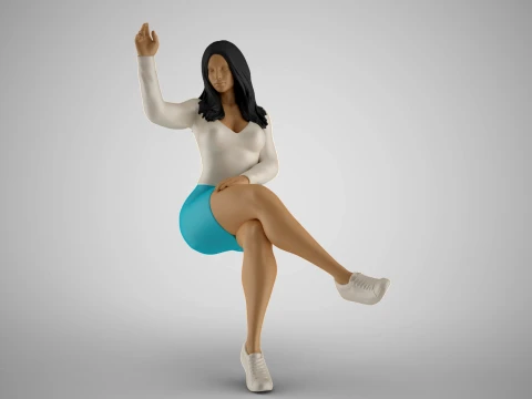女孩问比尔 3D 打印模型