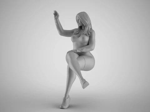 Girl Asking Bill 3D Print Model