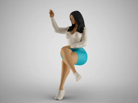 Girl Asking Bill 3D Print Model