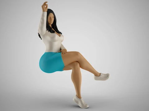 Girl Asking Bill 3D Print Model