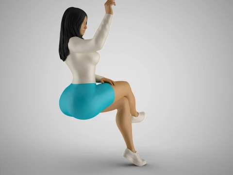 Girl Asking Bill 3D Print Model